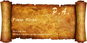 Papp Aida névjegykártya